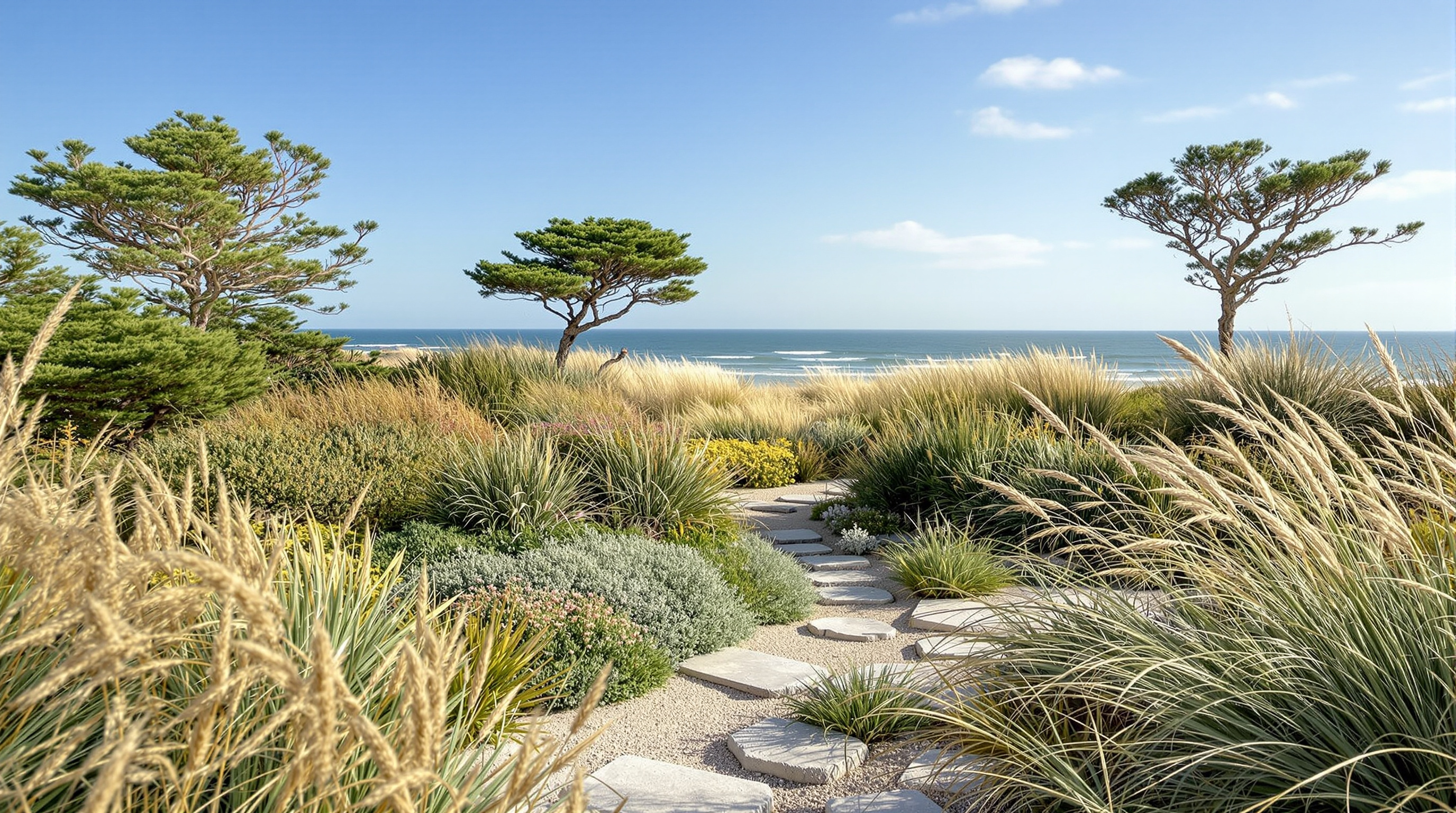 Jardin côtier Vendée plantes résistantes